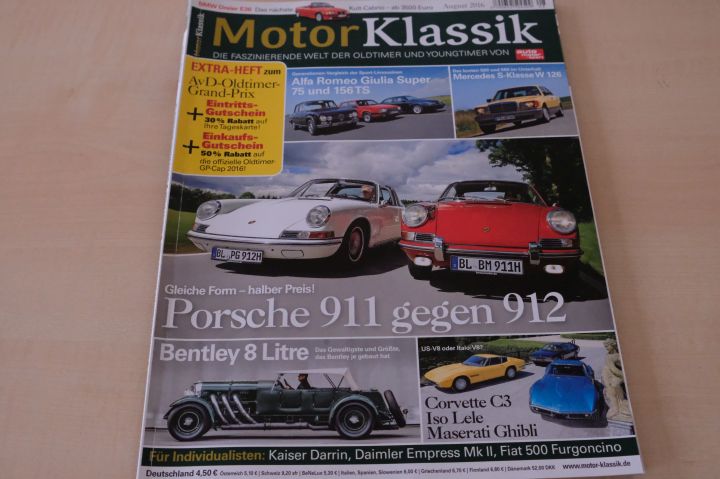 Deckblatt Motor Klassik (08/2016)